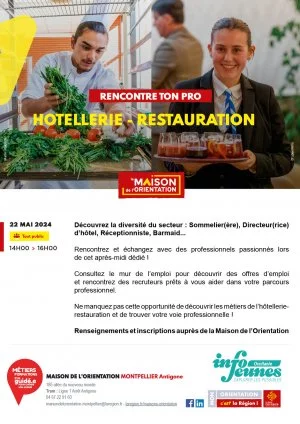 Affiche Rencontre ton Pro : Hôtellerie - Restauration